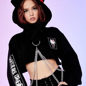 Playtime Anarchy Cropped Hoodie